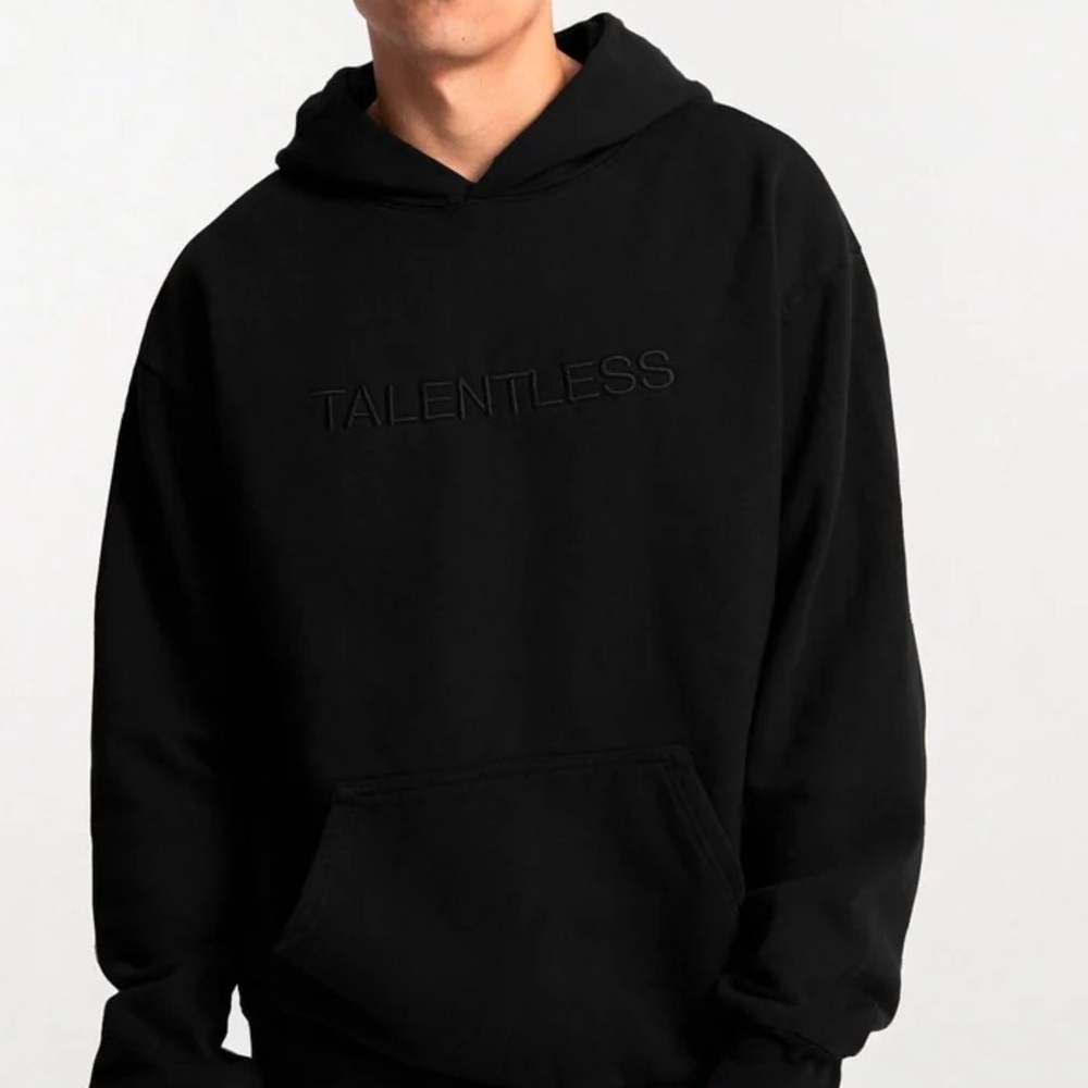 Talentless Black Hoodie - Men's Pullover Sweatshirt